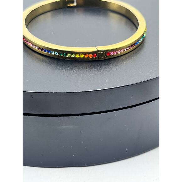 Kate Spade New York Women's Gold Plated‎ Metal Ring It Up Pave Bangle Bracelet - Picture 7 of 10